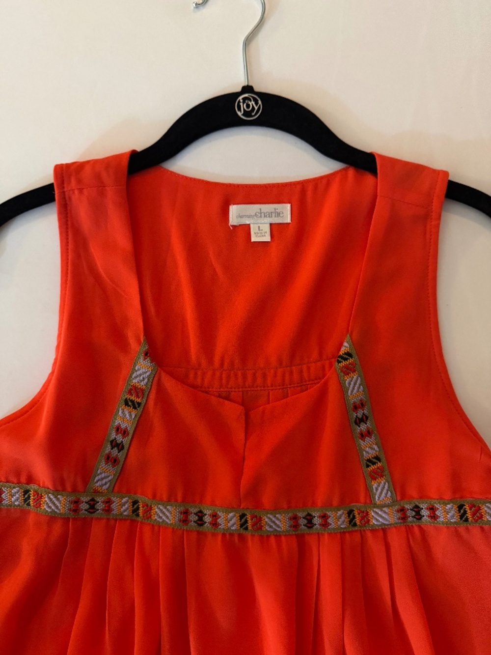 Sleeveless Charming Charlie Orange Tank - Picture 2 of 3
